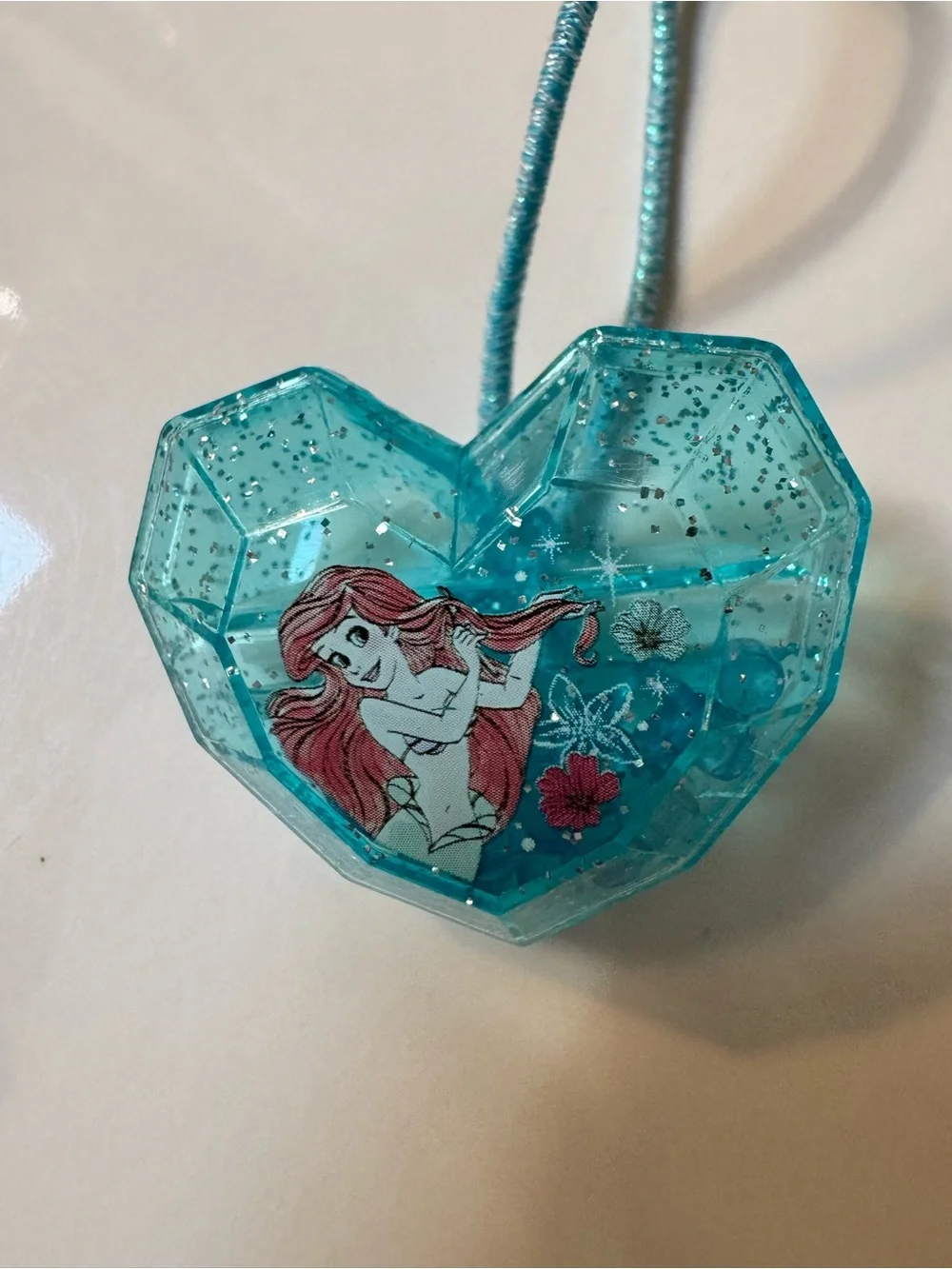 Tokyo DisneySea Ariel Pink Bow, Teal Heart & tinker bell Butterfly Hair Tie Set